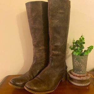 Frye Melissa boots back zip extended calf